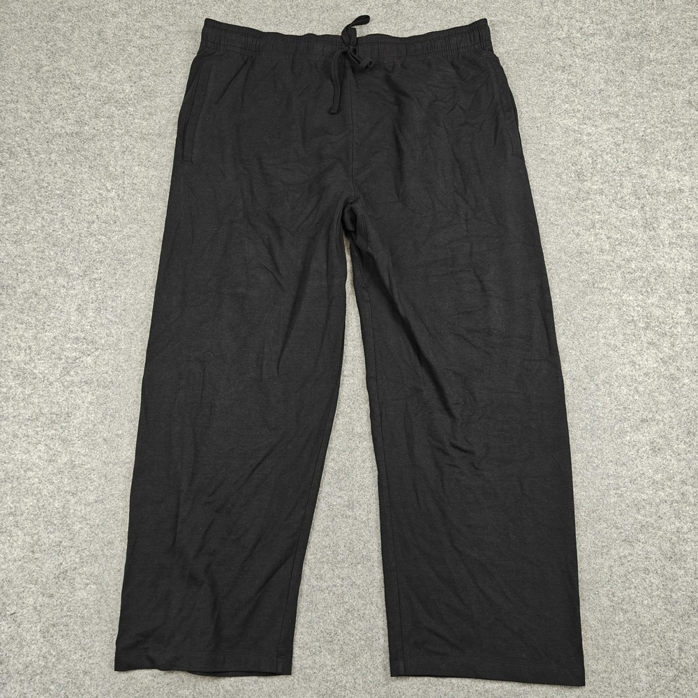 Skims Lounge Pants Mens XL Black Jersey Wide Leg Drawstring Soft Knit